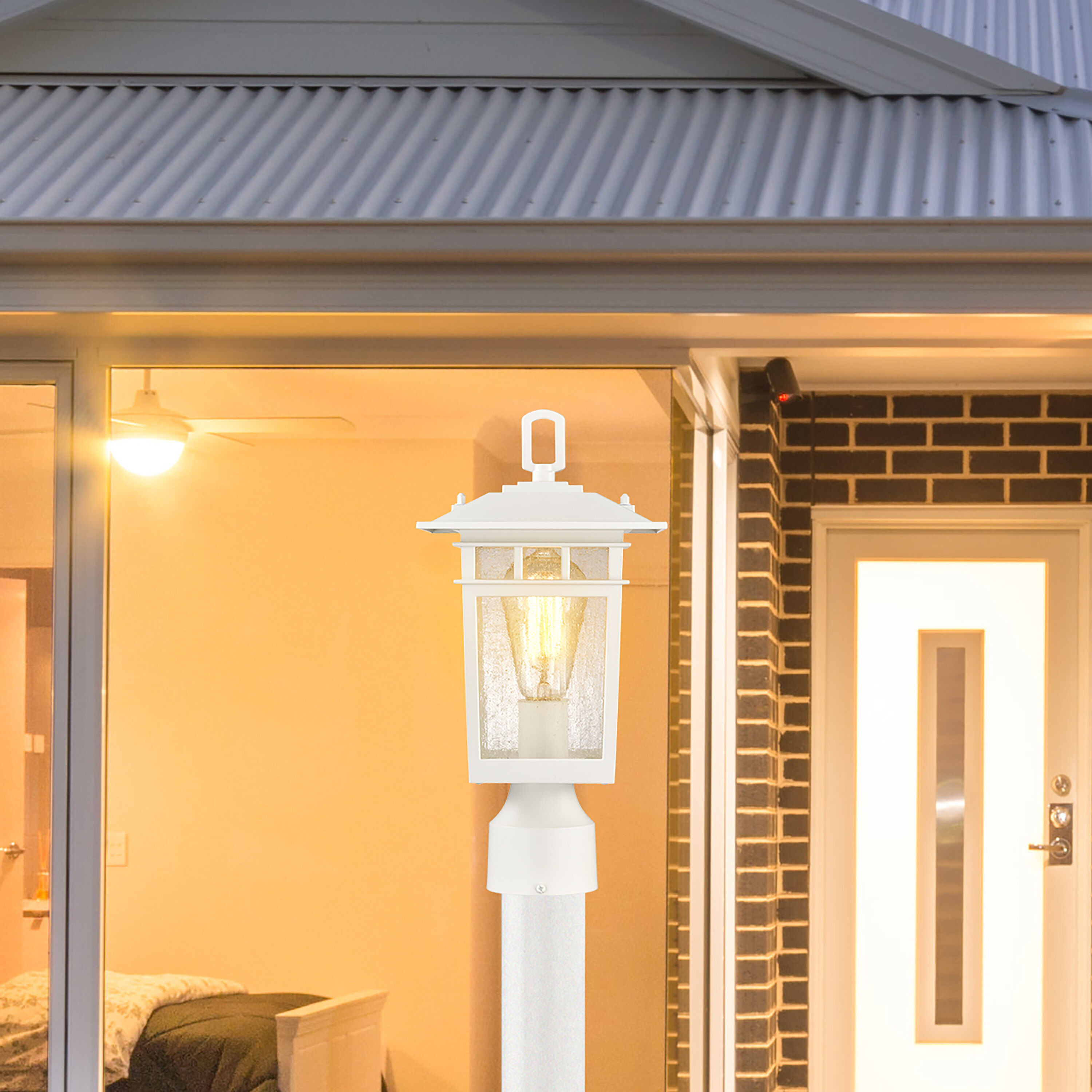 Cove Neck 14 inch White Post Lantern, Small