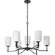 Liam 30 inch Matte Black Chandelier Ceiling Light
