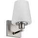 Lune 5.25 inch Brushed Nickel Vanity Wall Light