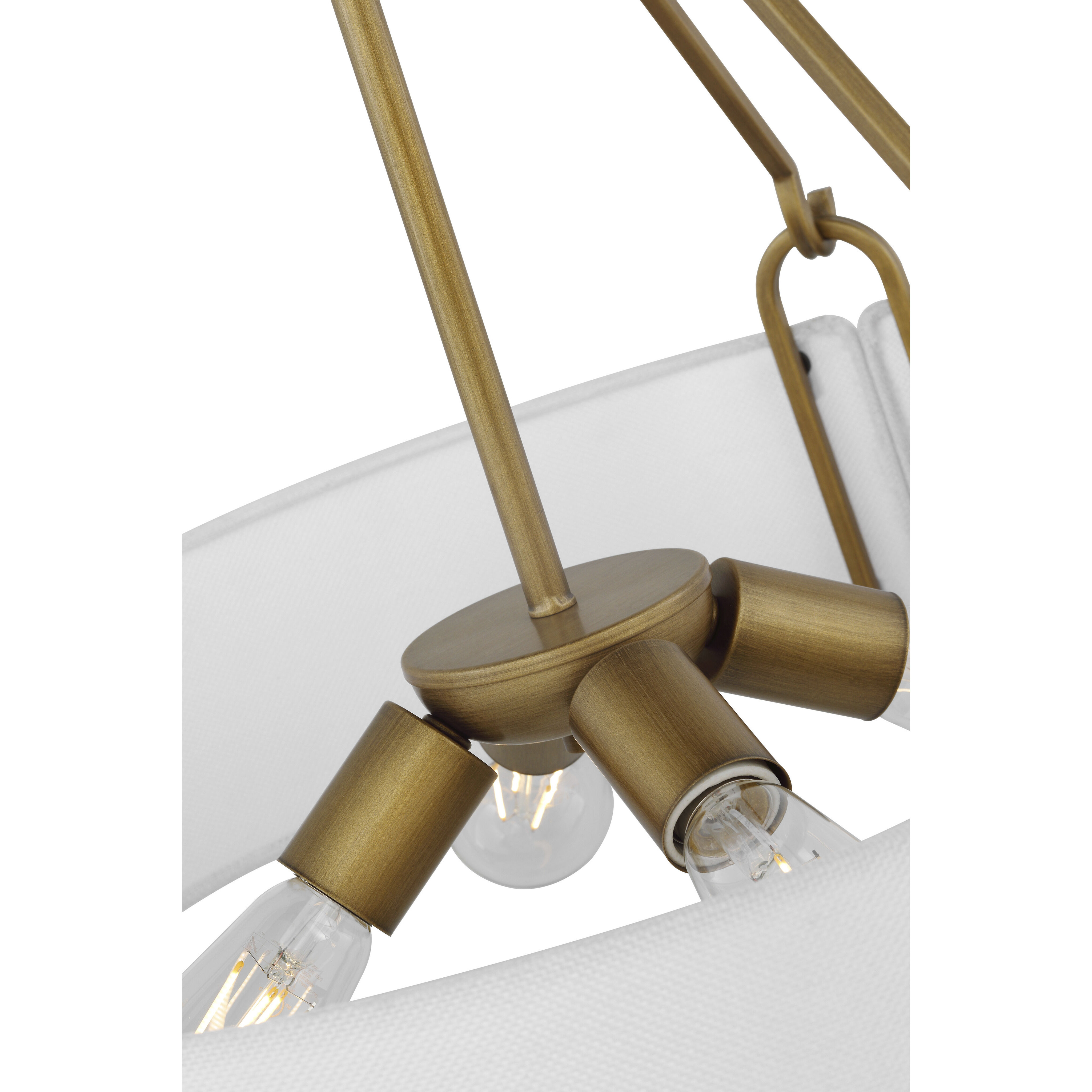 Halter 4 Light 22.63 inch Natural Brass Pendant Ceiling Light