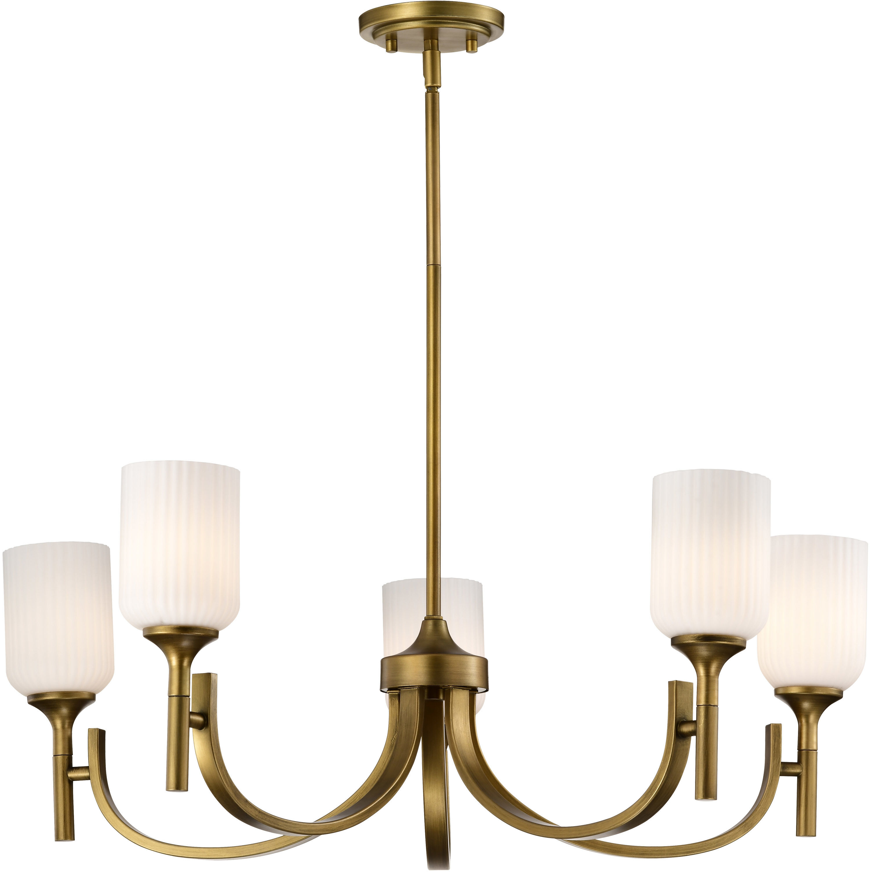 Solara 30 inch Natural Brass Chandelier Ceiling Light
