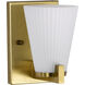 Royale 4.5 inch Burnished Brass Vanity Wall Light