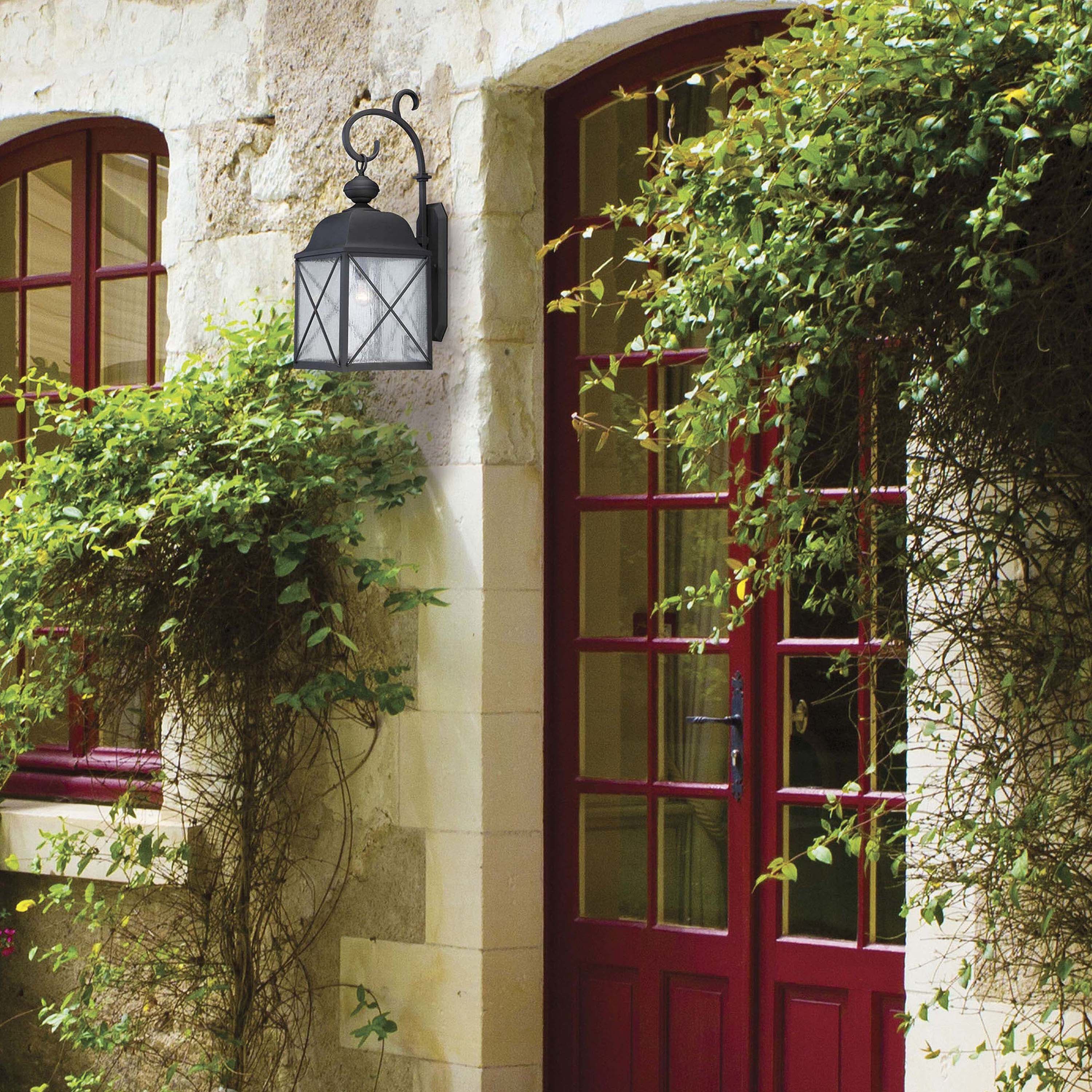 Wingate 1 Light 25 inch Textured Black Outdoor Wall Light