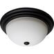 Brentwood 3 Light 15.25 inch Matte Black Flush Mount Ceiling Light