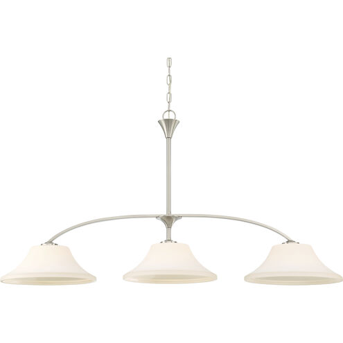 Fawn 3 Light 49 inch Brushed Nickel Island Pendant Ceiling Light