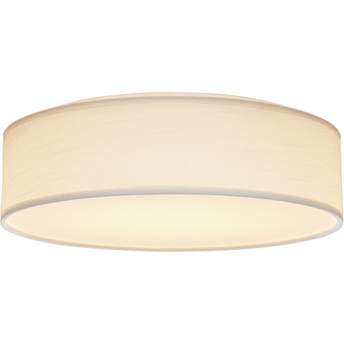 Brentwood LED 15 inch White Fabric Flush Mount Ceiling Light