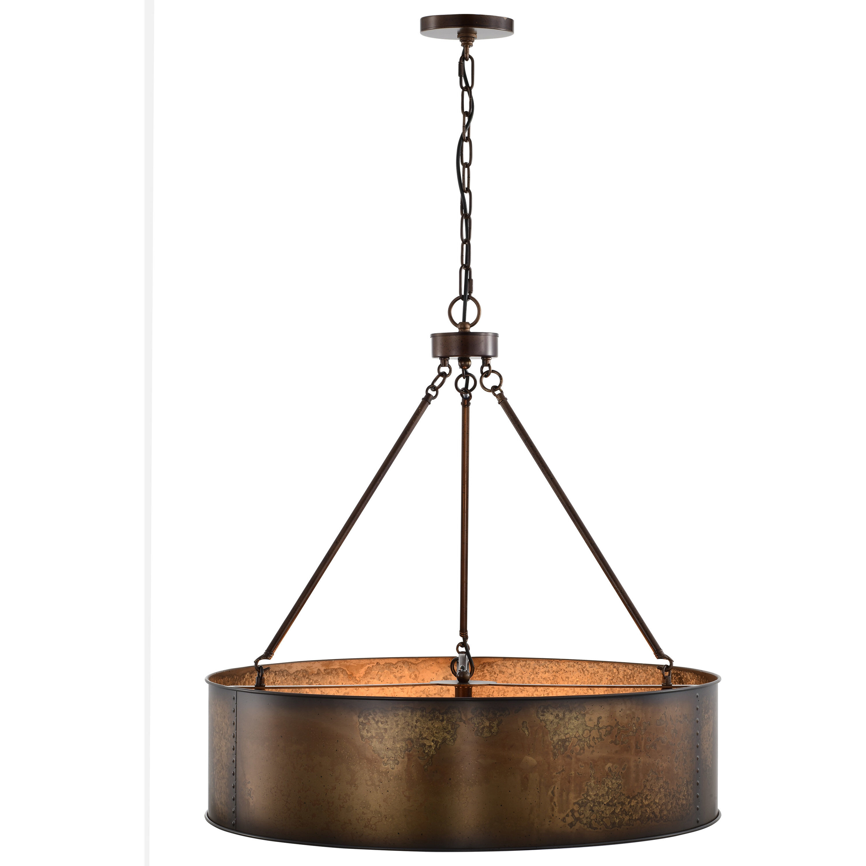 Kettle 5 Light 30 inch Weathered Brass Pendant Ceiling Light