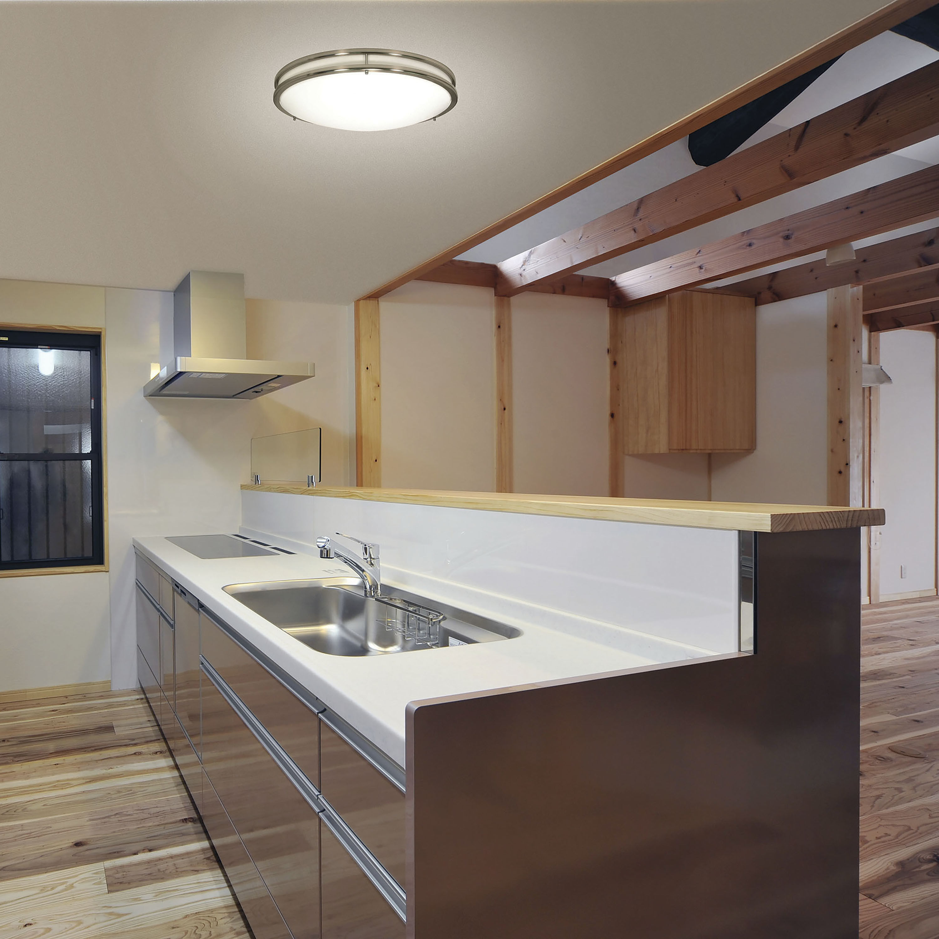 Glamour LED 10 inch Brushed Nickel Flush Mount Ceiling Light