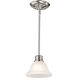 Empire 1 Light 7 inch Brushed Nickel Mini Pendant Ceiling Light