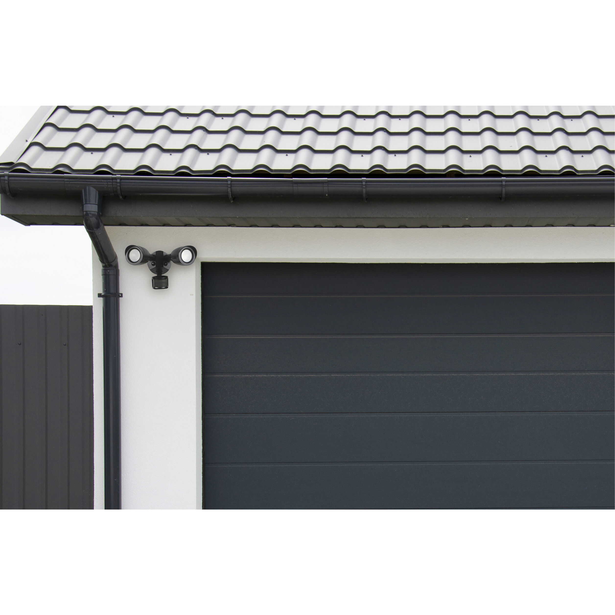 Brentwood LED 6 inch Black Security Light