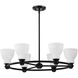 Russel 6 Light 28 inch Matte Black Chandelier Ceiling Light