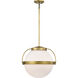 Lakeshore 1 Light 18 inch Natural Brass Pendant Ceiling Light