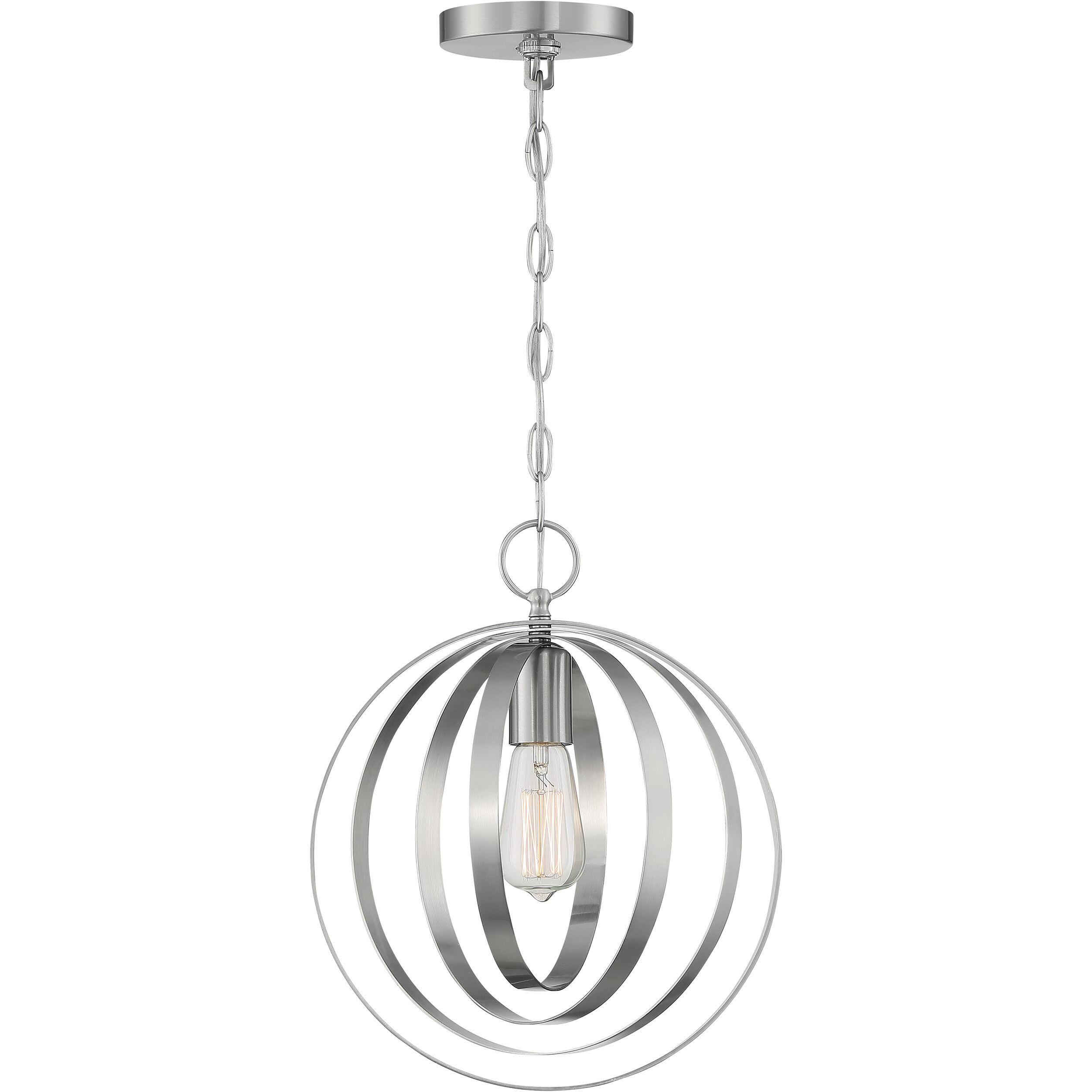 Pendleton 1 Light 12 inch Brushed Nickel Pendant Ceiling Light