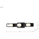 Jenkins LED 24 inch Matte Black Vanity Light Wall Light