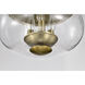 Boliver 3 Light 13.5 inch Vintage Brass Flush Mount Ceiling Light