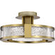 Darrow LED 13.75 inch Vintage Brass Semi Flush Mount Ceiling Light