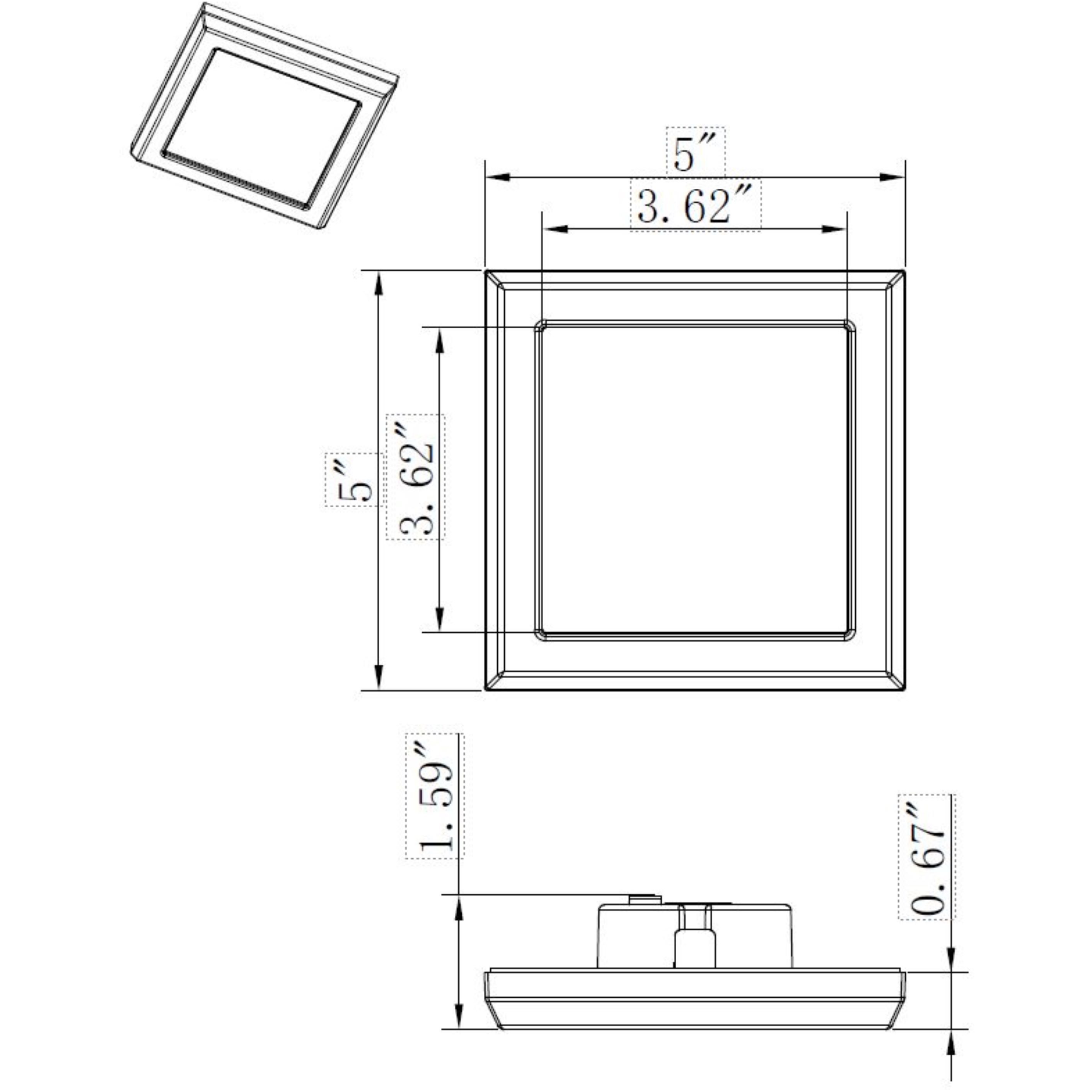 Blink LED 5 inch Brushed Nickel Flush Mount Ceiling Light