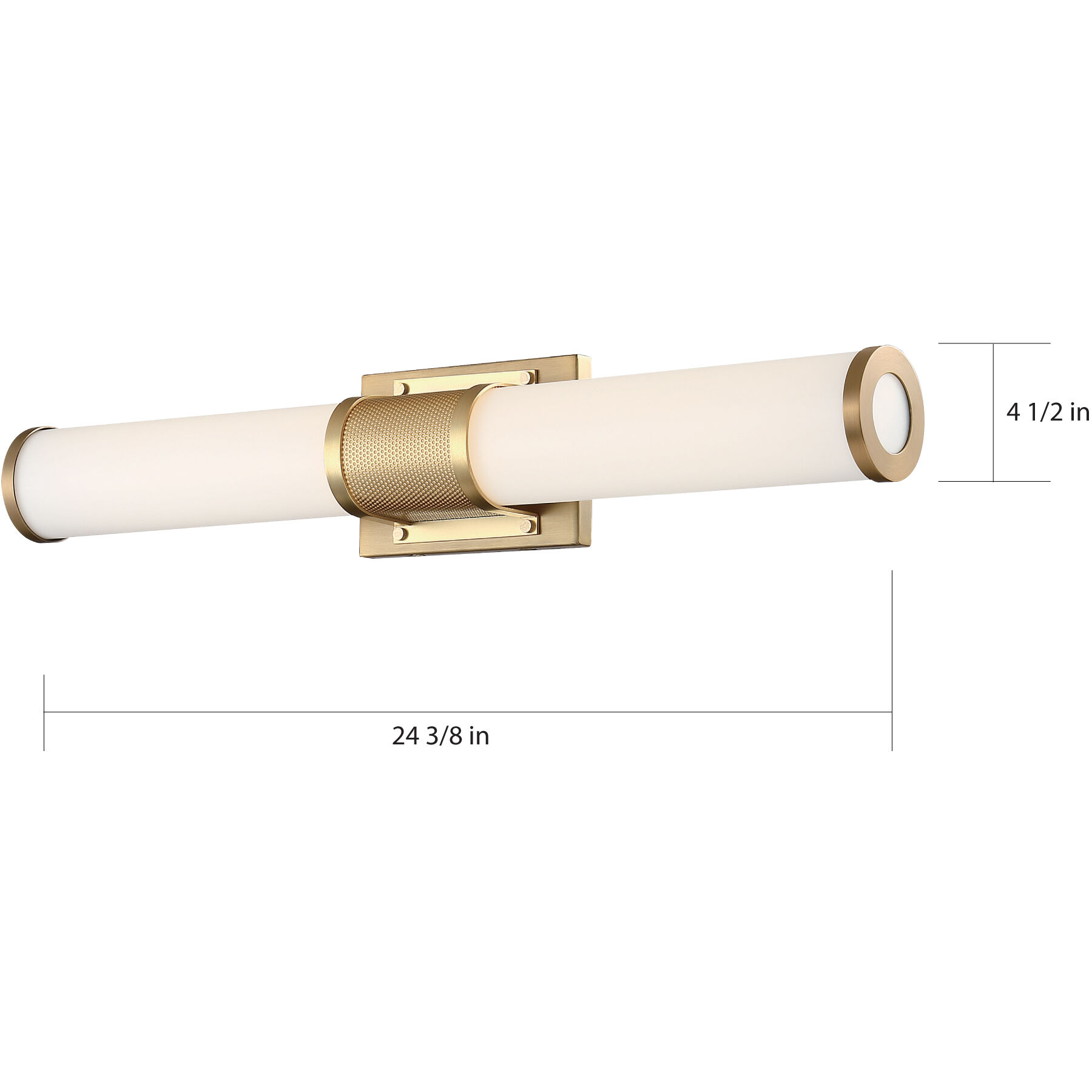 Caper LED 24 inch Brushed Brass Vanity Light Wall Light 
