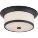 Mobili 2 Light 13.13 inch Aged Bronze Flush Mount Ceiling Light