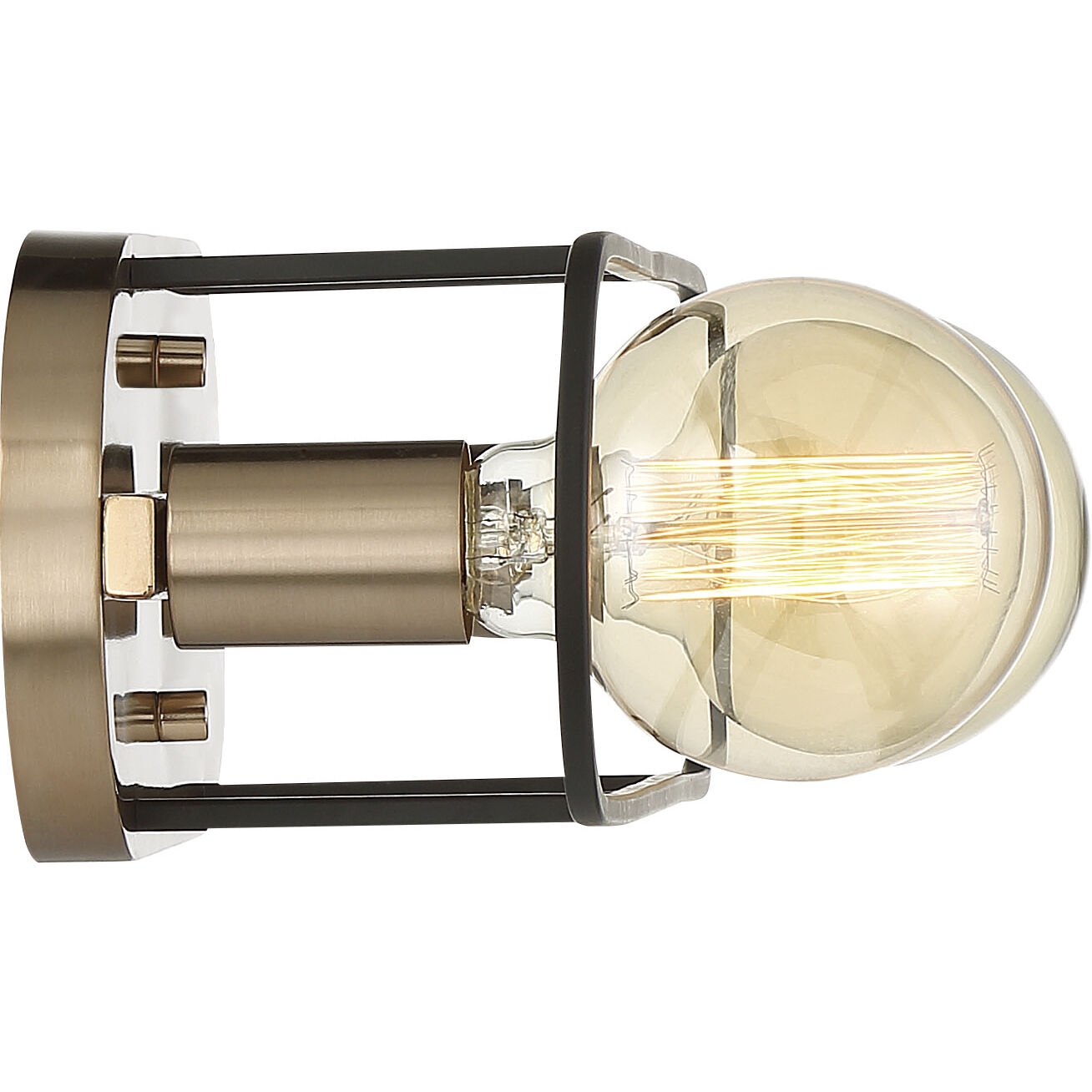 Chassis 2 Light 16 inch Copper Brushed Brass and Matte Black Vanity Light Wall Light