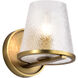 Valentine 6 inch Vintage Brass Vanity Wall Light