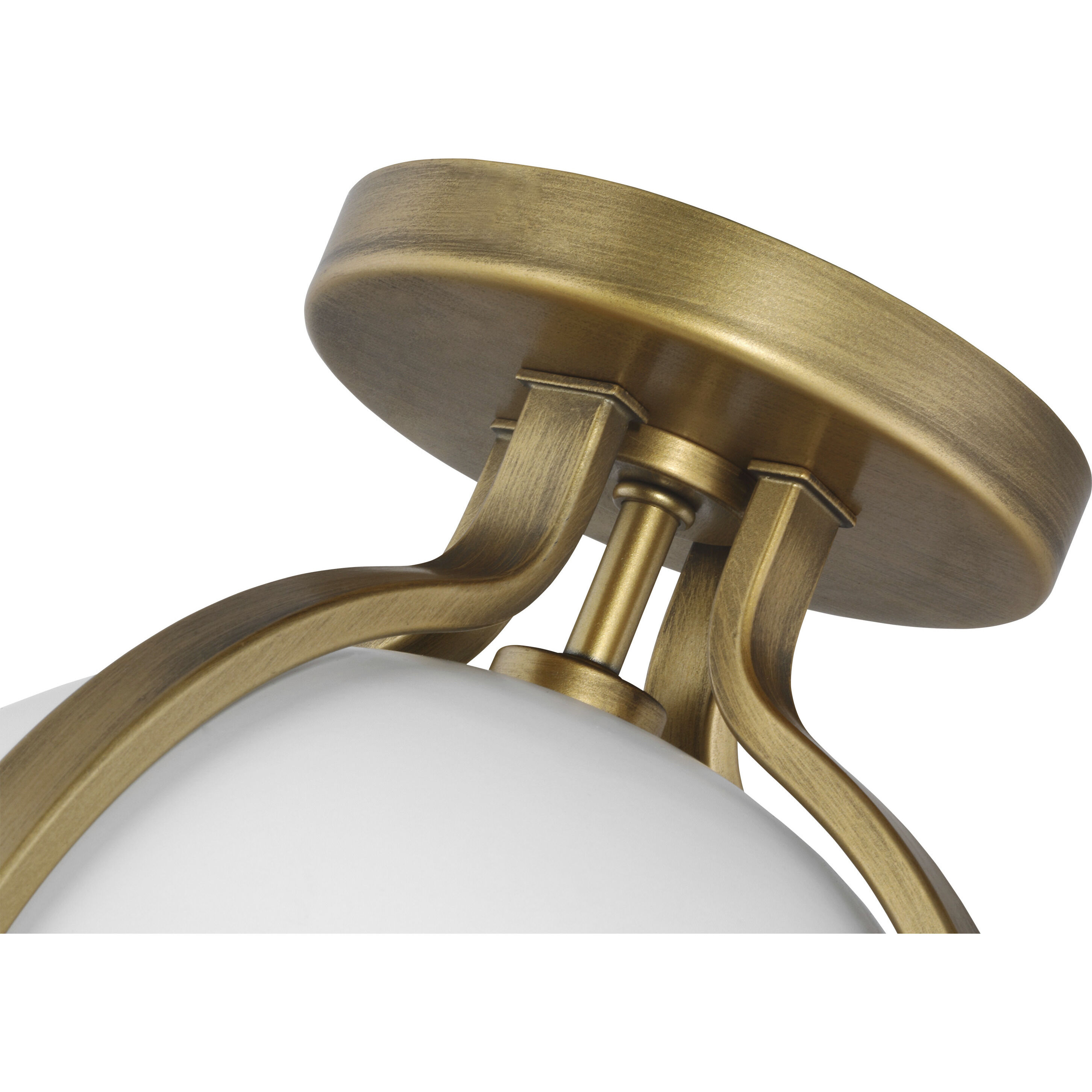 Lincoln 1 Light 11 inch Matte White Semi Flush Mount Ceiling Light