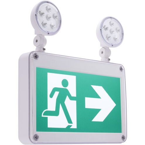Running Man LED 13 inch White Exit & Emergency Ceiling Light