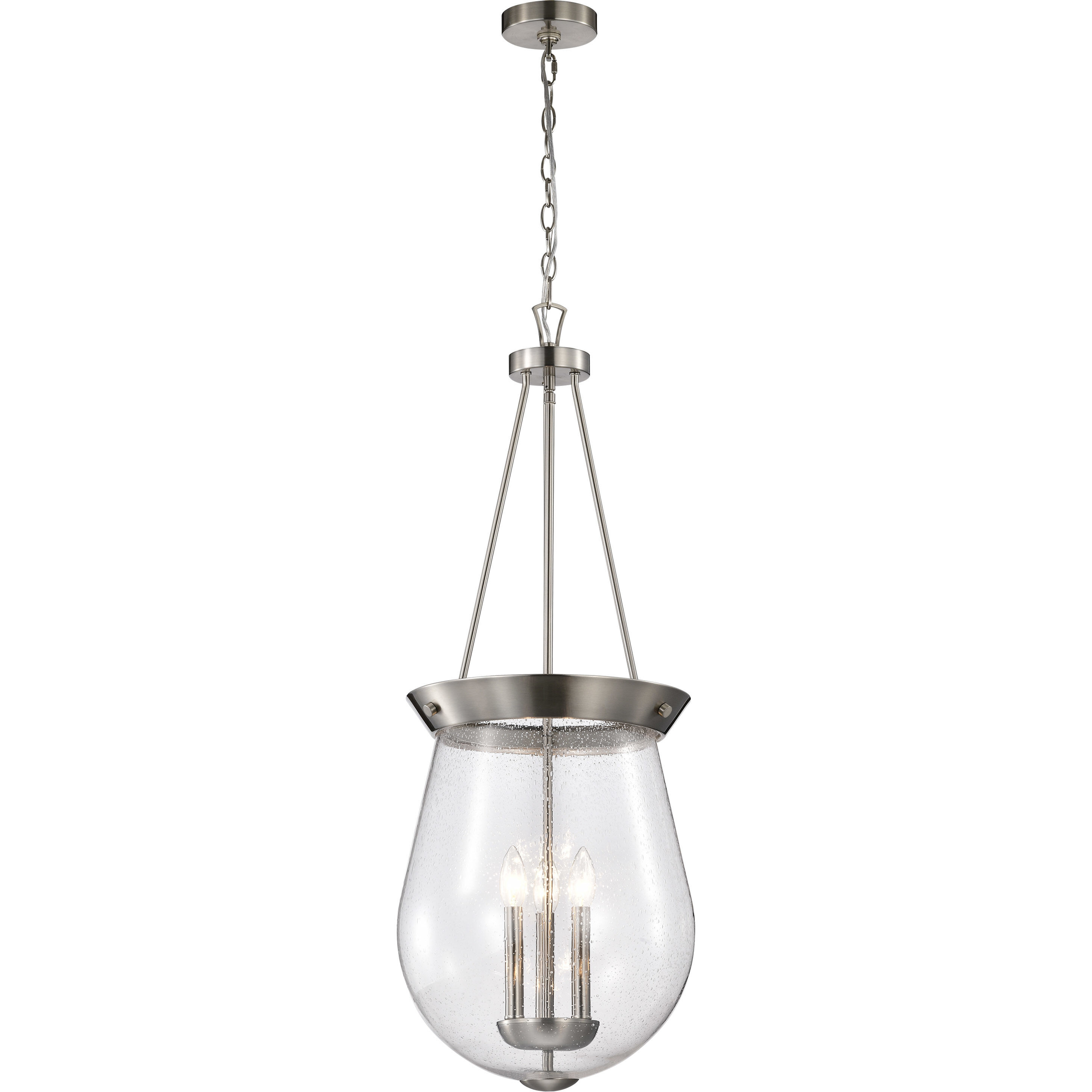 Boliver 3 Light 14.13 inch Brushed Nickel Pendant Ceiling Light