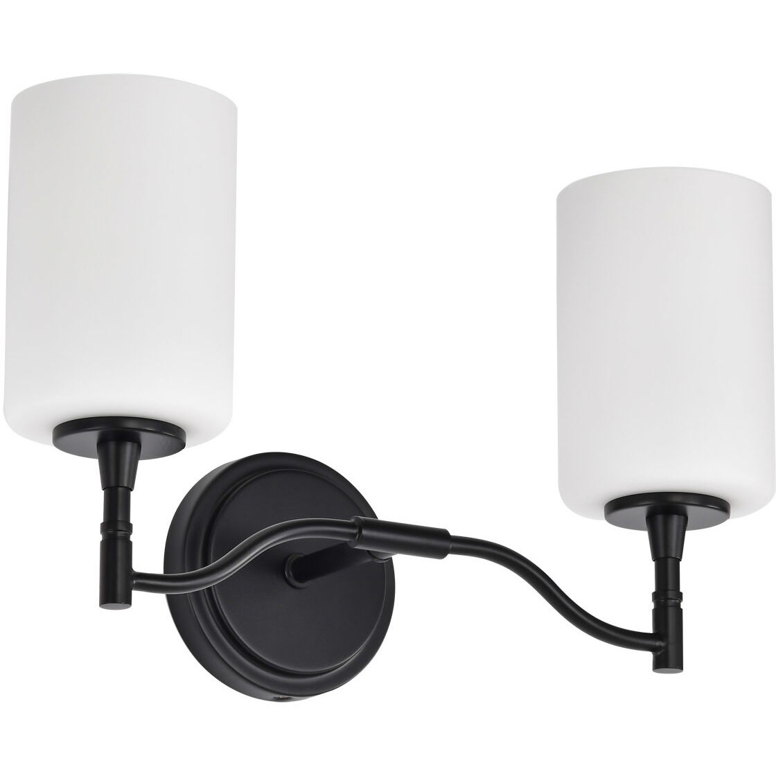 Liam 16 inch Matte Black Vanity Wall Light