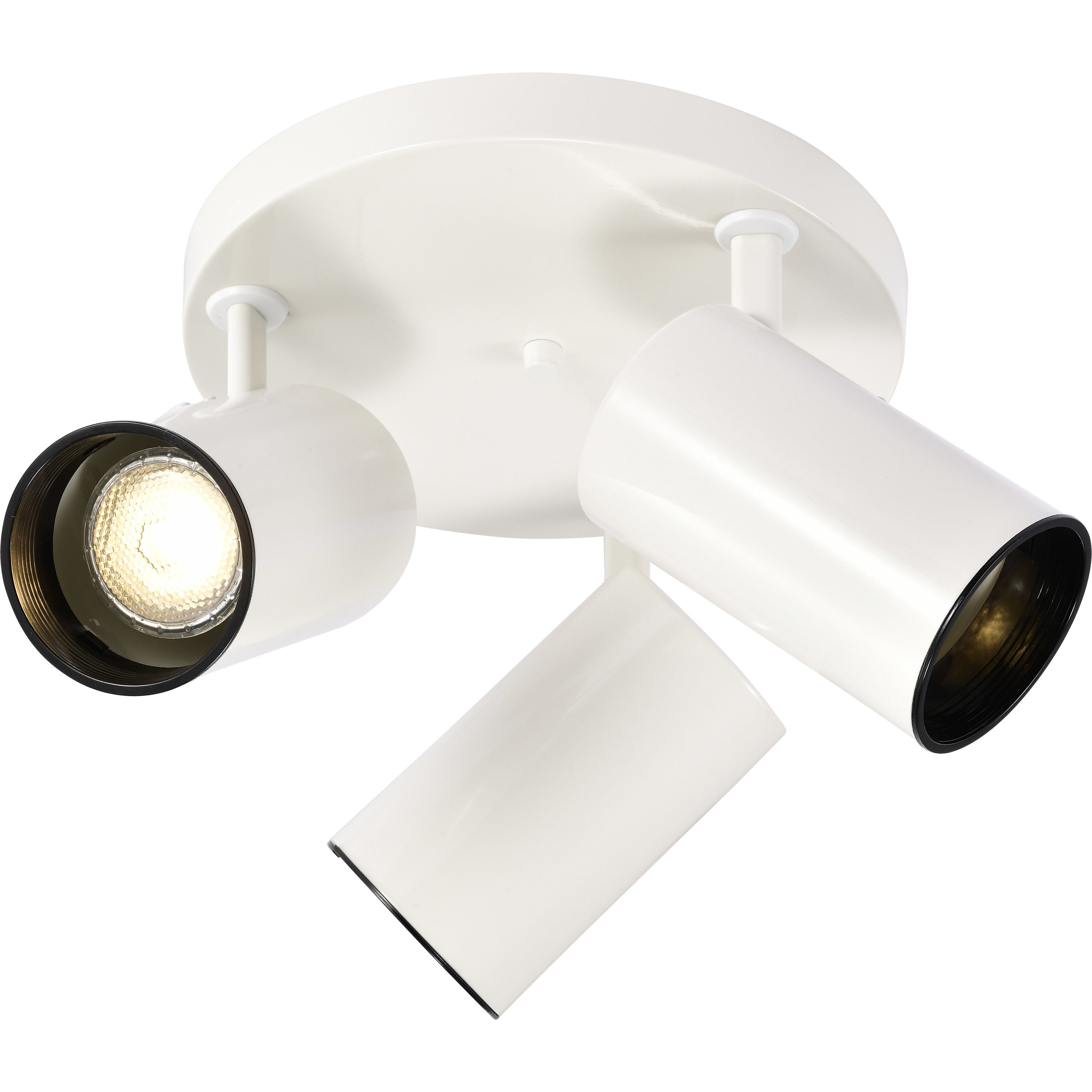 Brentwood 3 Light 14 inch White Semi Flush Mount Ceiling Light