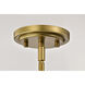 Solara 5 inch Natural Brass Pendant Ceiling Light