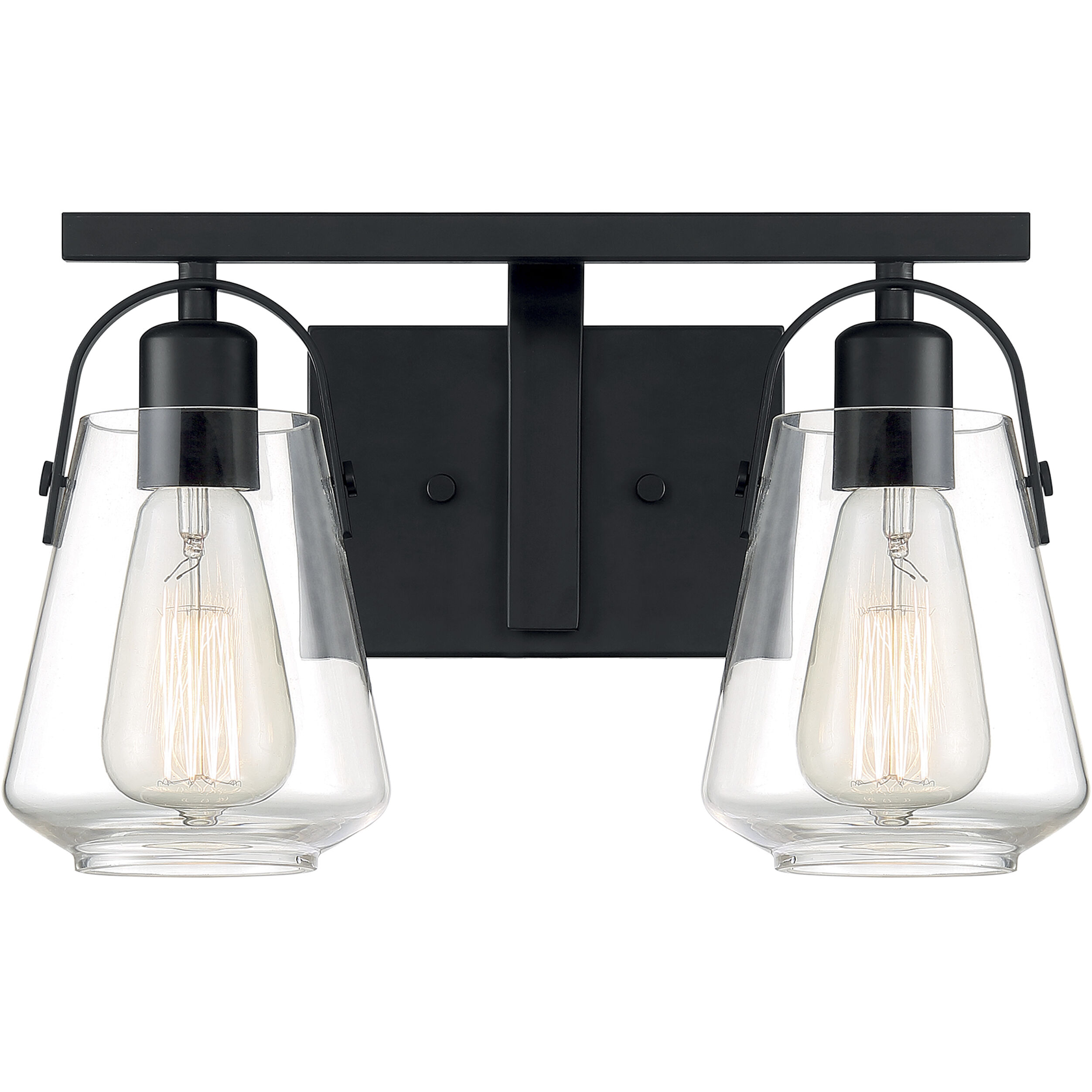 Skybridge 2 Light 14 inch Matte Black Vanity Light Wall Light