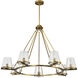 Valentine 40 inch Vintage Brass Chandelier Ceiling Light