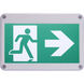 Running Man White Exit Sign