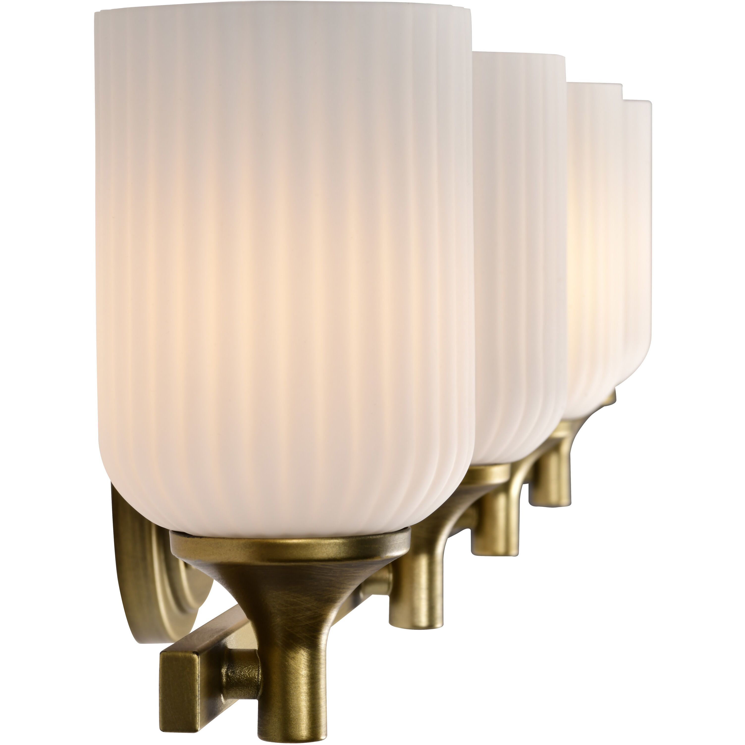 Solara 32.63 inch Natural Brass Vanity Wall Light