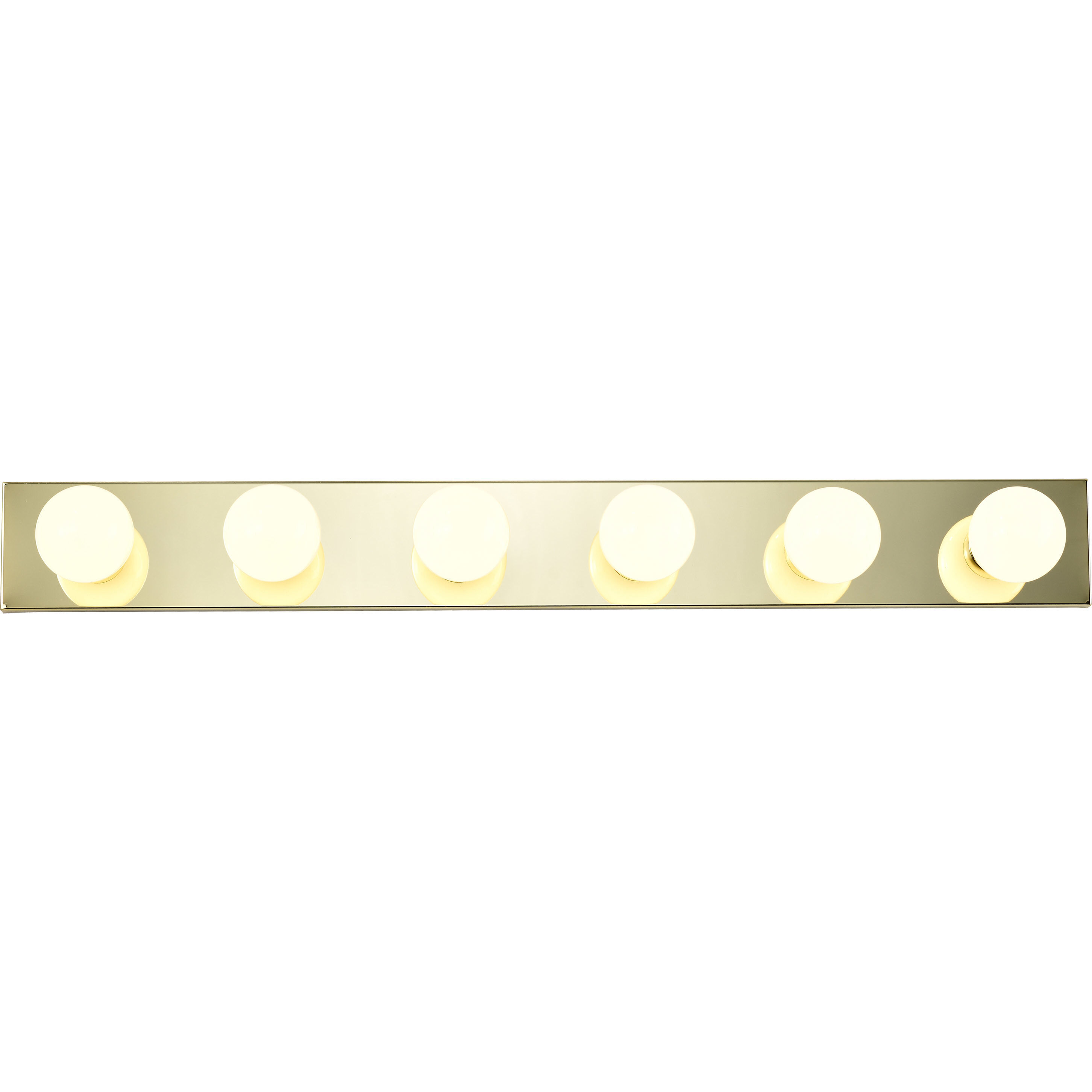 Brentwood 6 Light 36 inch Polished Brass Bath Light Wall Light