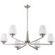 Lune 40 inch Brushed Nickel Chandelier Ceiling Light