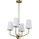 Cordello 4 Light 16 inch Vintage Brass Chandelier Ceiling Light