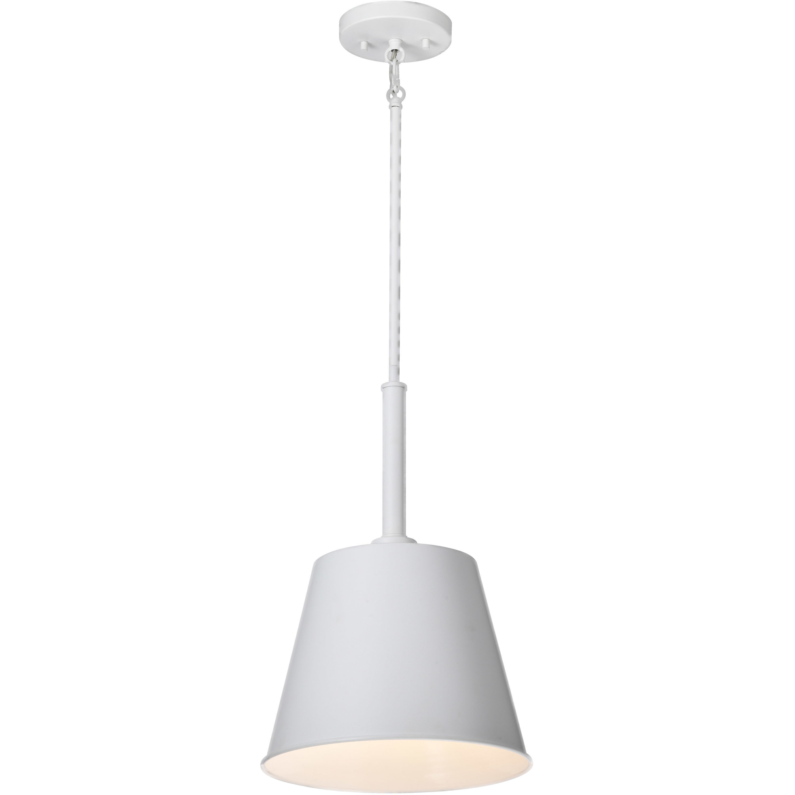 Alexis 1 Light 11 inch Matte White Pendant Ceiling Light