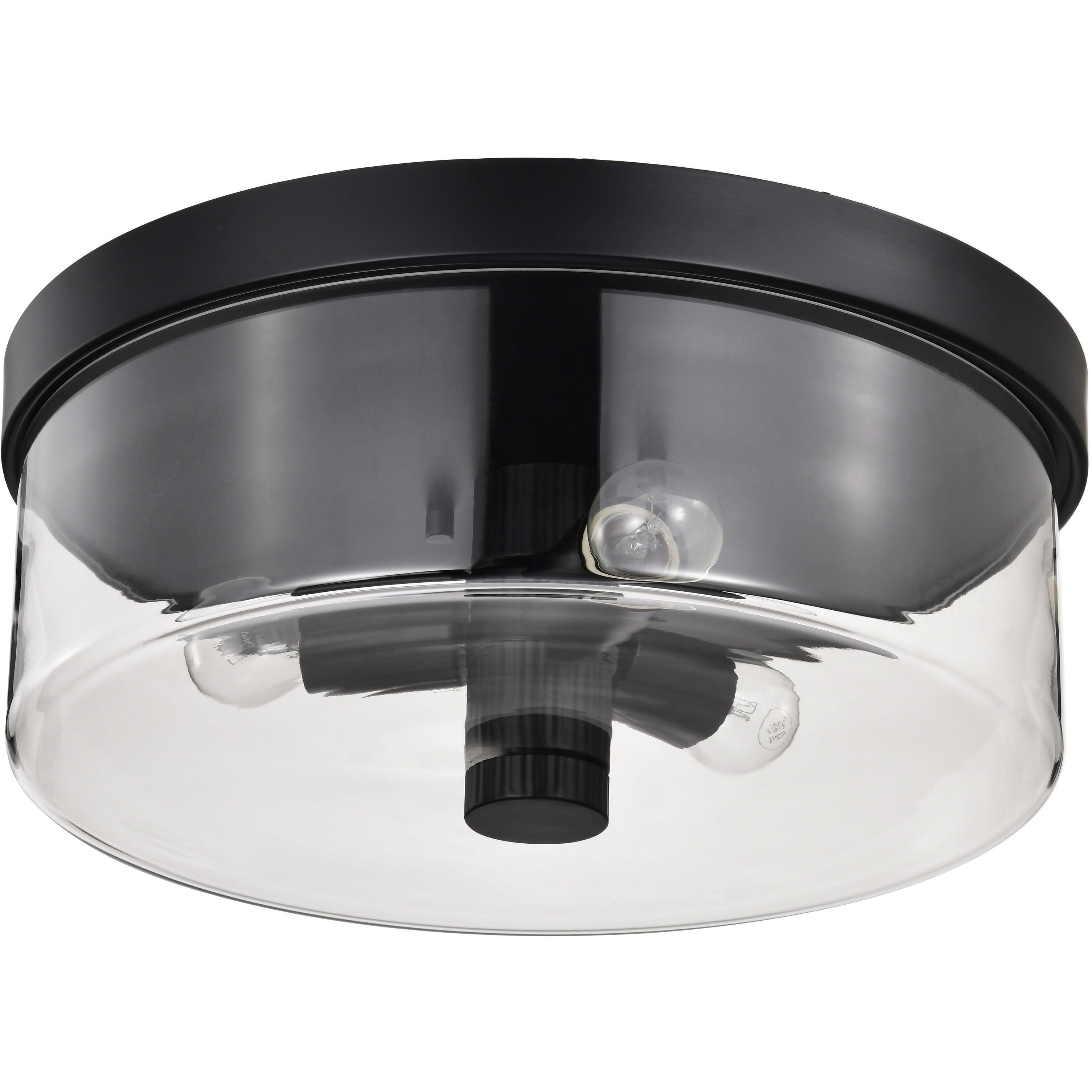 Clarksville 15 inch Matte Black Flush Mount Ceiling Light