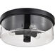Clarksville 15 inch Matte Black Flush Mount Ceiling Light
