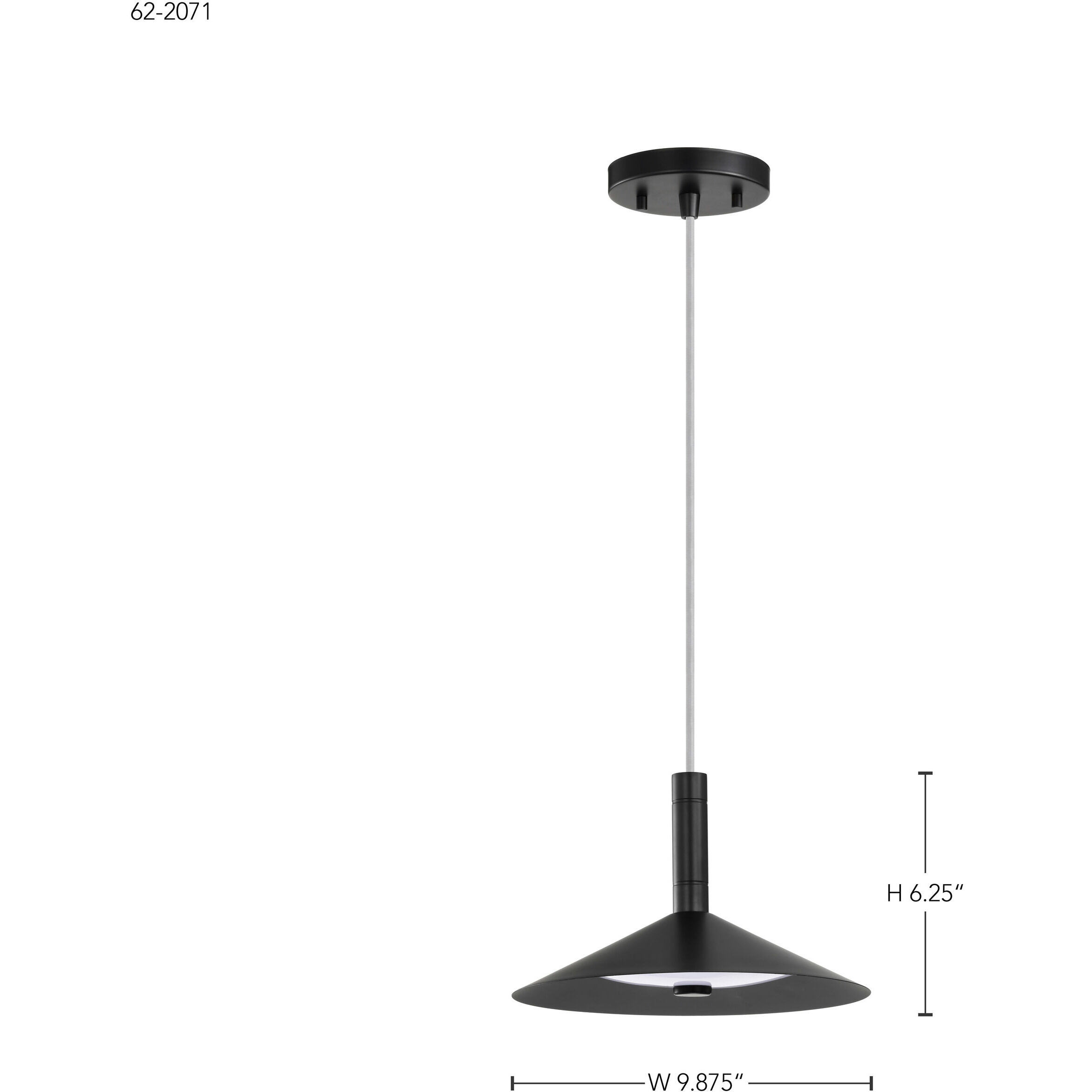 Corrine LED 9.88 inch Matte Black Pendant Ceiling Light