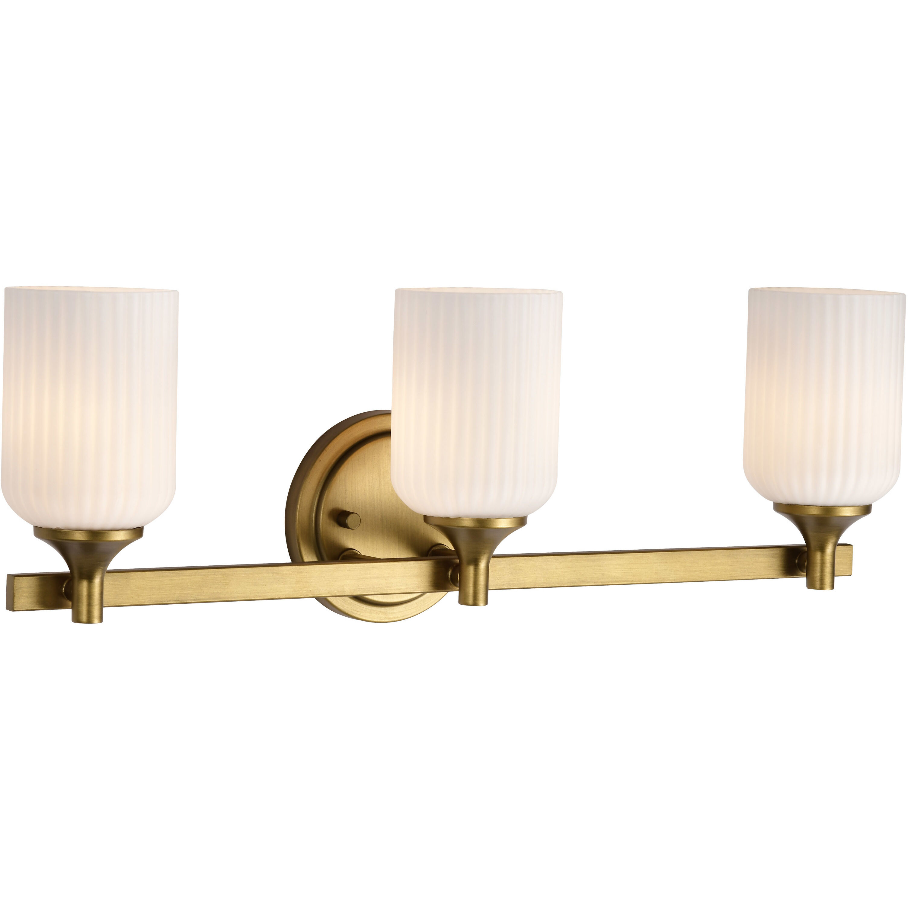 Solara 23 inch Natural Brass Vanity Wall Light