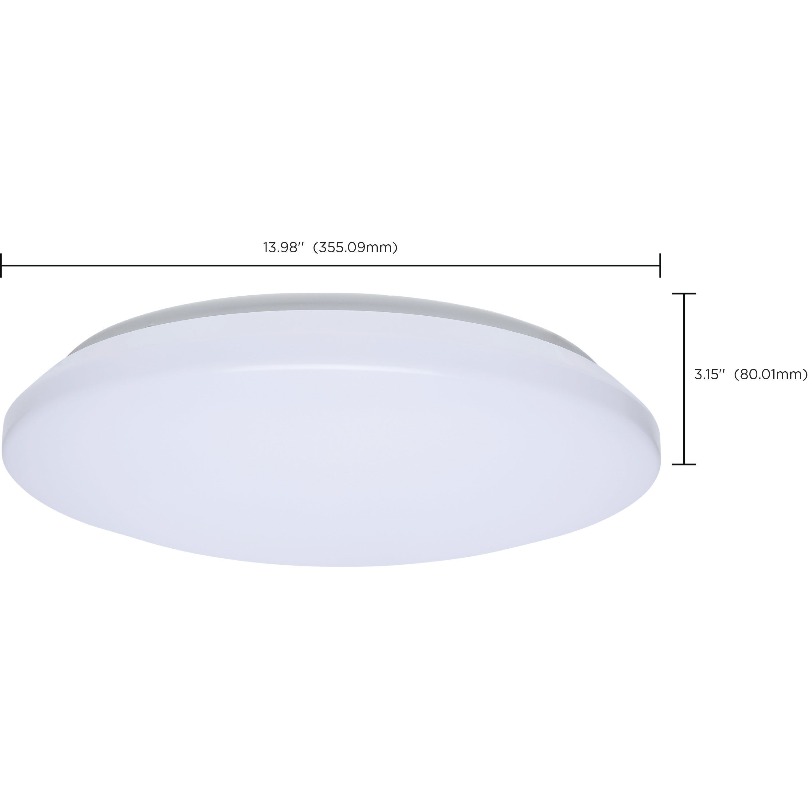 ColorQuick LED 13.98 inch White Flush Mount Ceiling Light