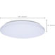 ColorQuick LED 13.98 inch White Flush Mount Ceiling Light