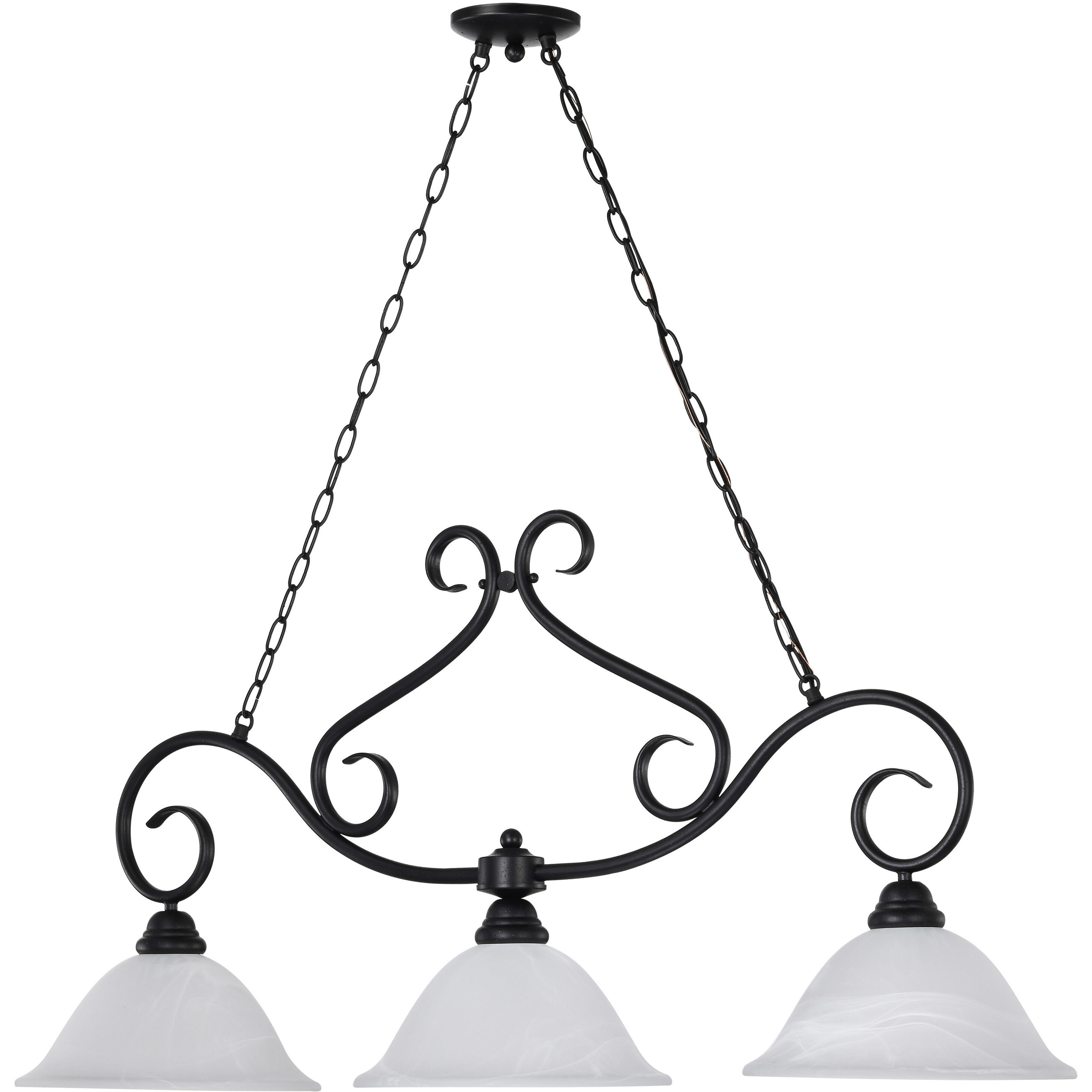 Castillo 3 Light 11.75 inch Textured Black Chandelier Ceiling Light