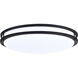 Glamour LED 24 inch Matte Black Flush Mount Ceiling Light