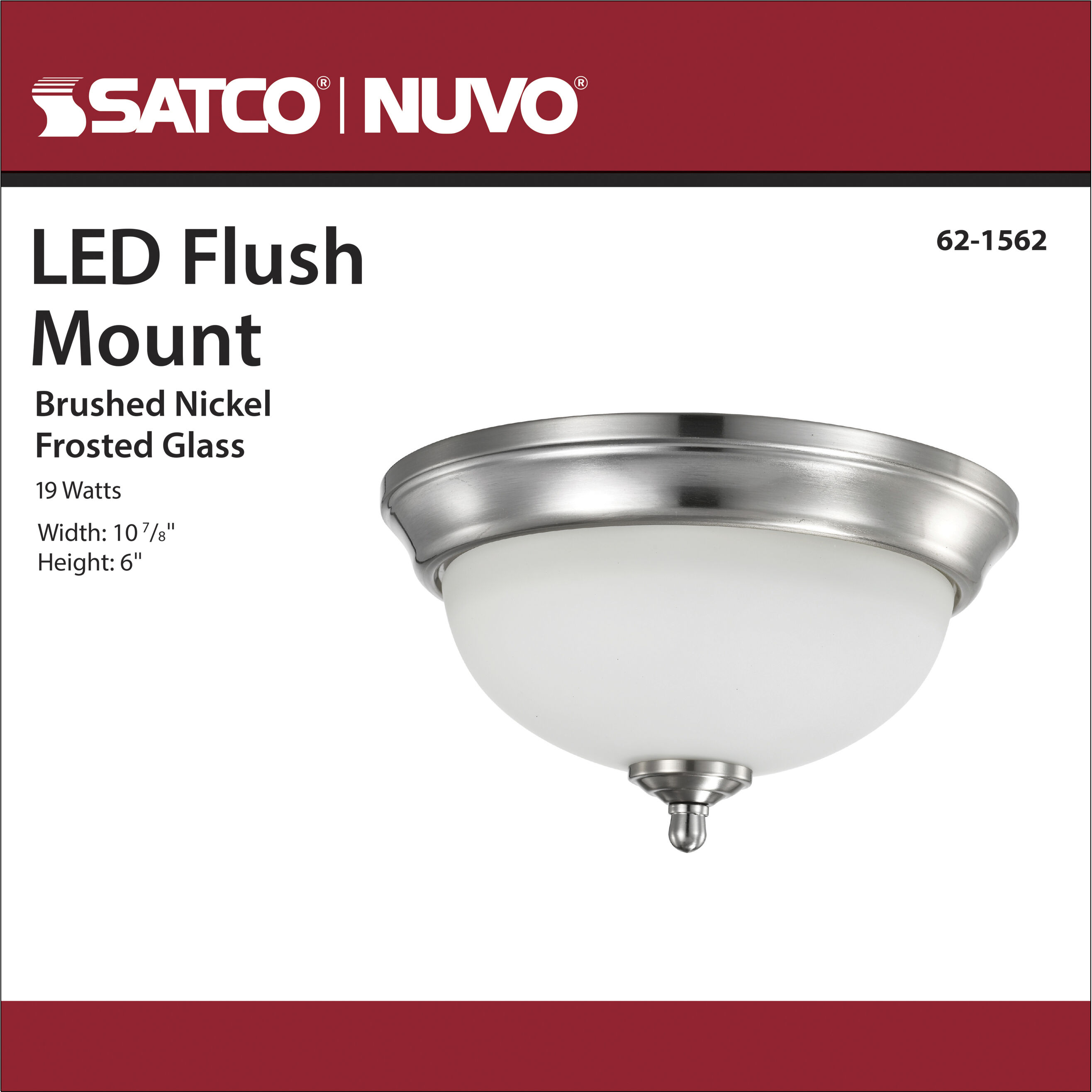 Brentwood LED 11 inch Brushed Nickel Flush Mount Ceiling Light