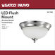 Brentwood LED 11 inch Brushed Nickel Flush Mount Ceiling Light