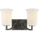 Chester 2 Light 14.63 inch Iron Black Vanity Light Wall Light